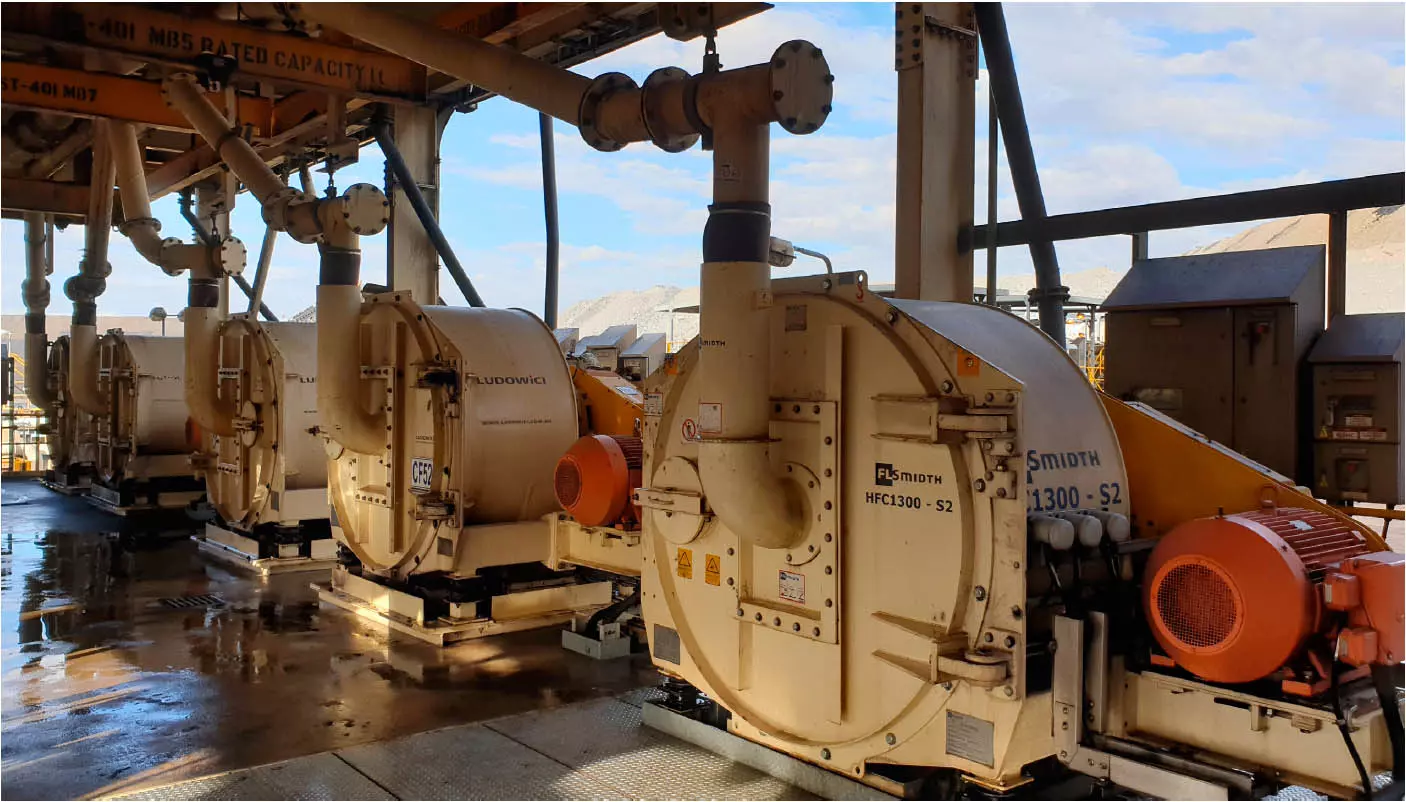 Above: Whitehaven Coal’s Maules Creek Mine, in the new South Wales Gunnedah basin, was chosen as a trial site and the HFC1300 Series 2 Fine Coal Centrifuge was installed in the plant circuit in parallel with four existing Series 1 units.