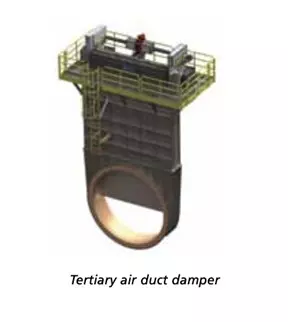 Air duct damper element