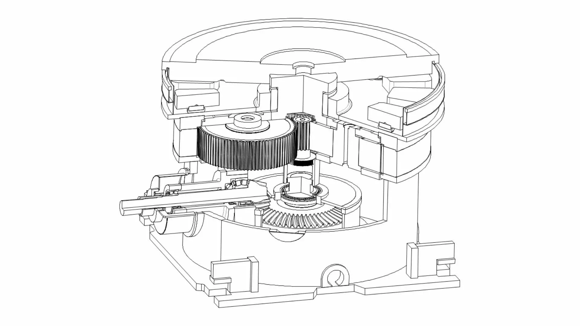 Two-stage, bevel-planetary MAAG® WPU gear unit in sectional view