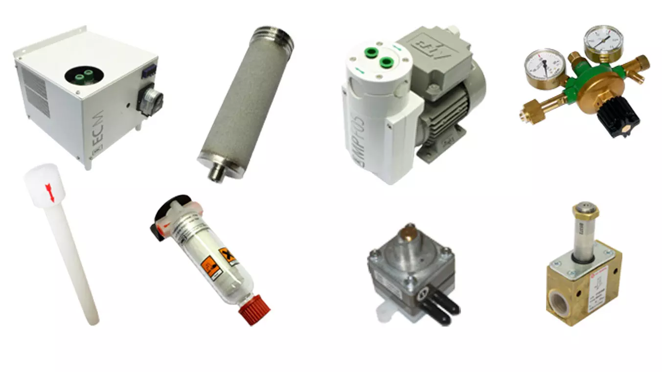 Spare and wear parts for gas analysis systems